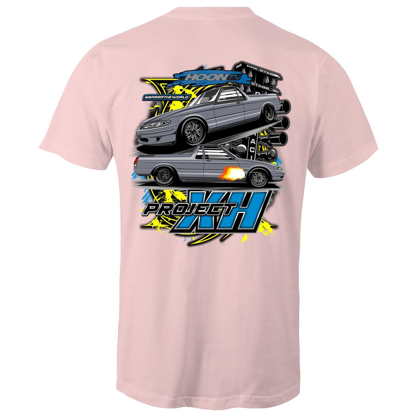 Project XH - Barra Turbo Drag Car - Mens T-Shirt